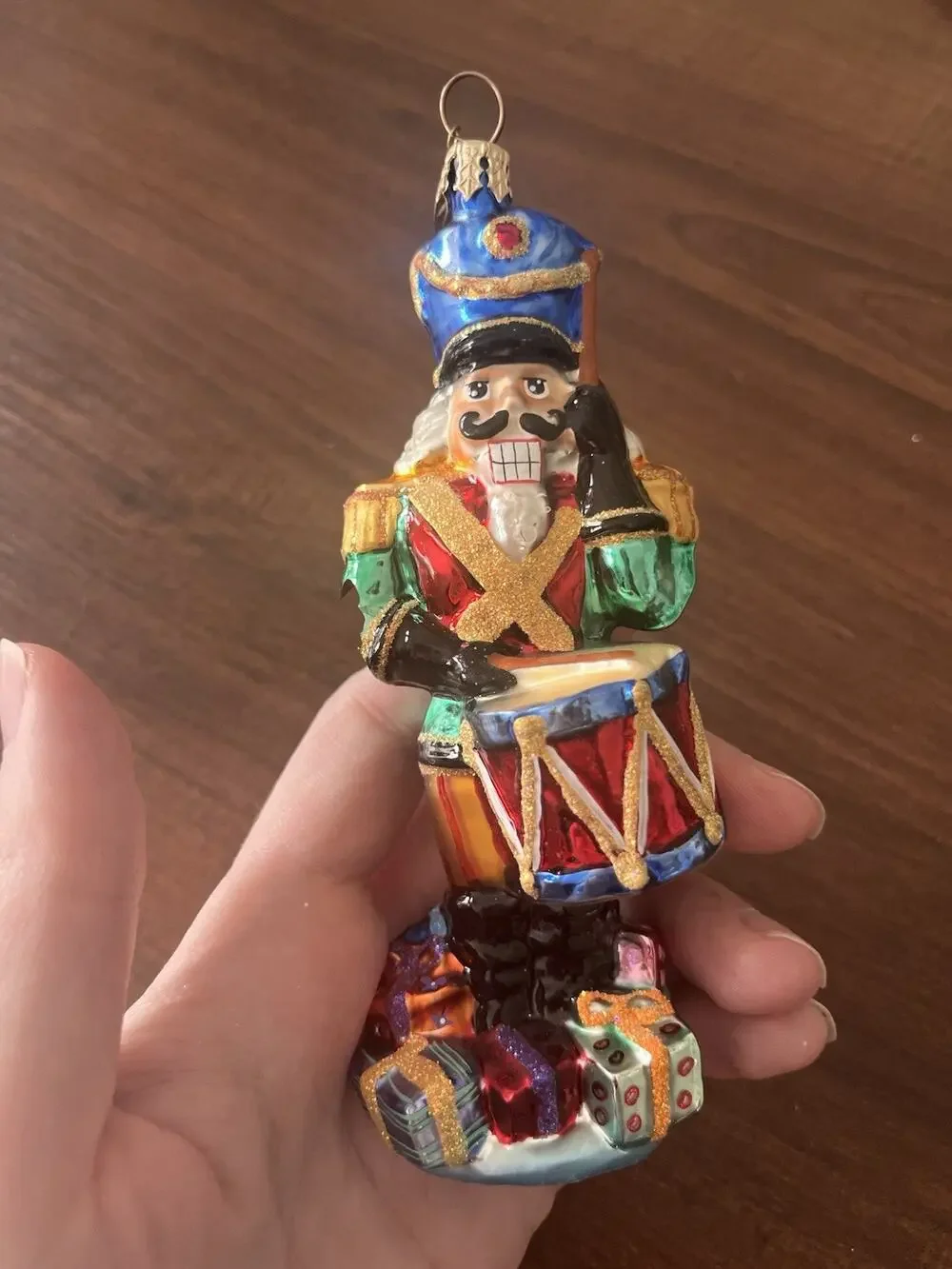 VTG Christopher Radko Toy Soldier Drummer Christmas Tree Ornament Broken Elbow